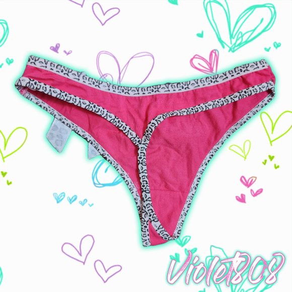 [M] Pink Leopard Print G-String Thong - Picture 2 of 2